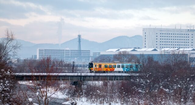 雪景色の列車