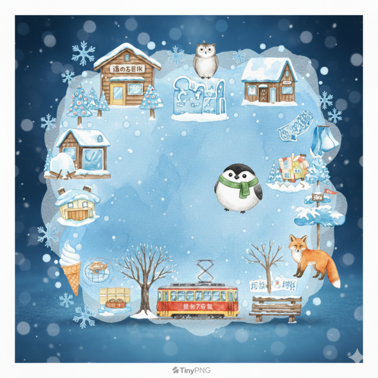 AI冬スタンプラリーイラスト